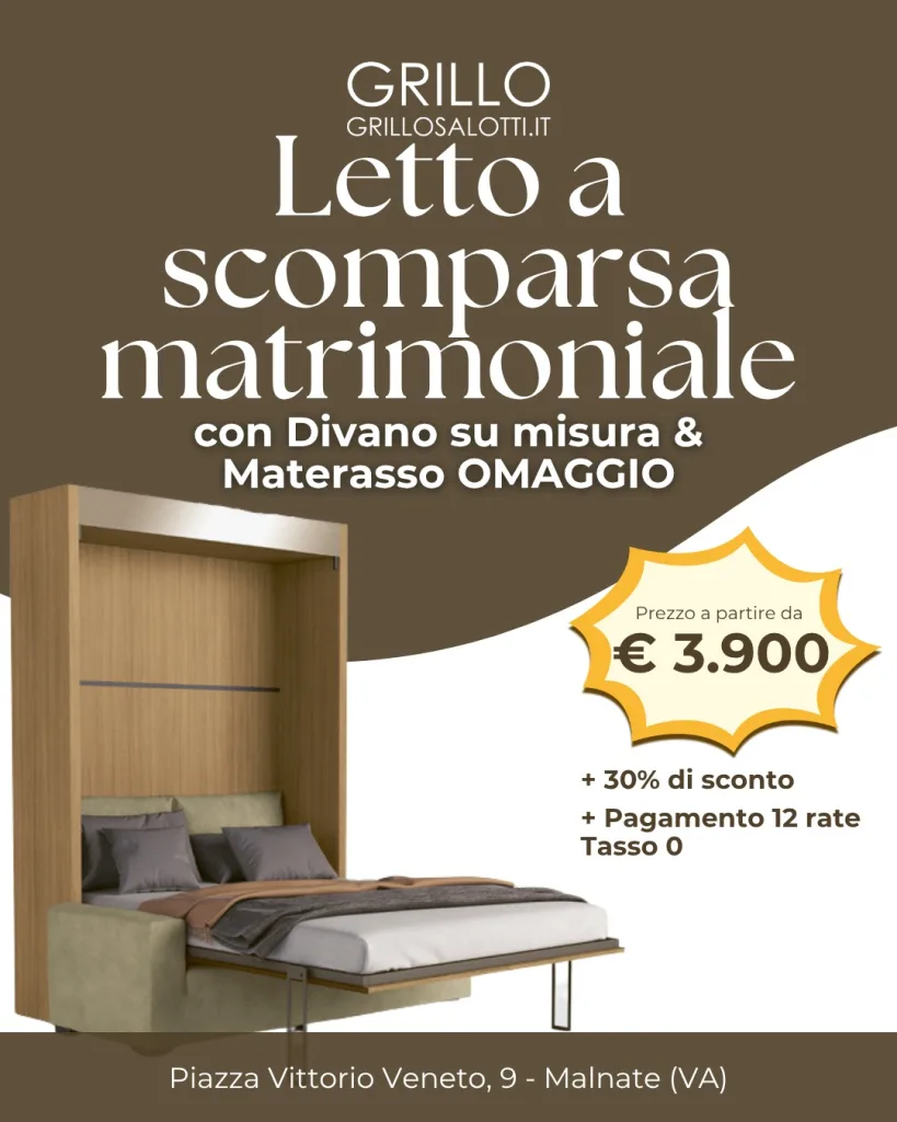 Letto a scomparsa con divano in promozione