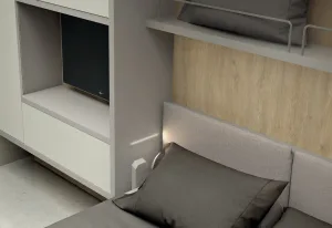 Letto a scomparsa Zenith con scrittoio basculante grillo salotti Malnate Varese4