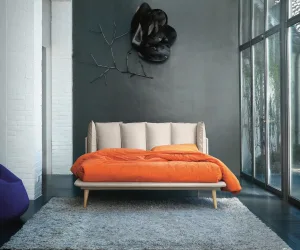 Letto imbottito a contenitore Birdland