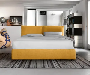 Letto imbottito a contenitore Bridge