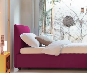 Letto imbottito a contenitore Bridge