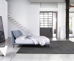 Letto imbottito a contenitore Eos