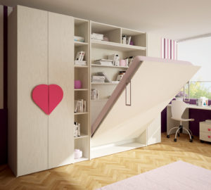 Letto salva spazio space camerette cuore 1