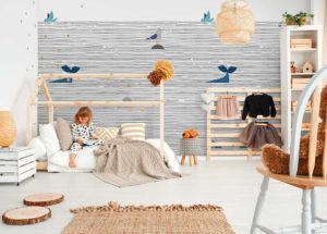 carta da parati-artistica moderna collezione colour me baby righe a Varese