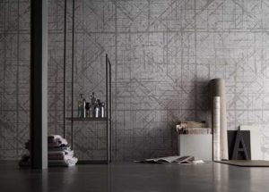 carta da parati-artistica moderna collezione geometrica linee grigie a Varese
