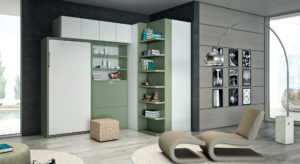 Letto singolo Zenith con cabina armadio